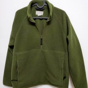 Everlane ReNew Fleece Pullover Forest